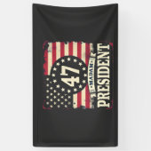アメリカ合衆国大統領国旗47 harris Walz 横断幕 (縦)