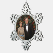 アメリカ合衆国大統領 ジョージ・ブッシュ クリスマスカード スノーフレークピューターオーナメント (右)