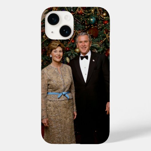 アメリカ合衆国大統領 ジョージ・ブッシュ クリスマスカード Case-Mate iPhoneケース (裏面)