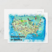 アメリカ合衆国州統一された芸術旅行 ポストカード (正面/裏面)