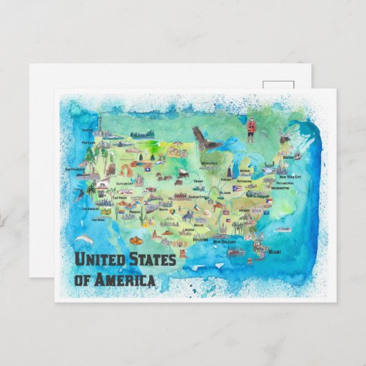 アメリカ合衆国州統一された芸術旅行 ポストカード (正面/裏面)