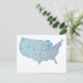 アメリカ合衆国州間地図ポストカード ポストカード (スタンド正面)