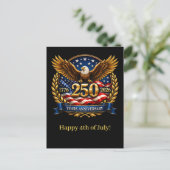 アメリカ合衆国建国250周年イーグルエンブレム シーズンポストカード (スタンド正面)