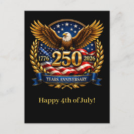 アメリカ合衆国建国250周年イーグルエンブレム シーズンポストカード