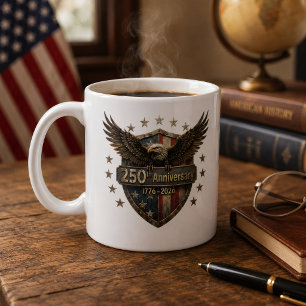 アメリカ合衆国建国250周年イーグルシールドヘリテージ コーヒーマグカップ