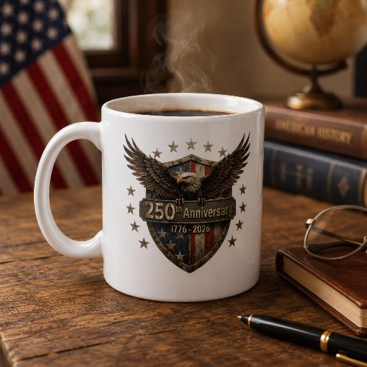 アメリカ合衆国建国250周年イーグルシールドヘリテージ コーヒーマグカップ