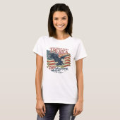 アメリカ合衆国建国250周年イーグルフラグ Tシャツ (正面フル)