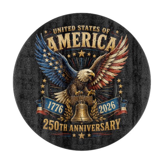 アメリカ合衆国建国250周年イーグル カッティングボード (正面)