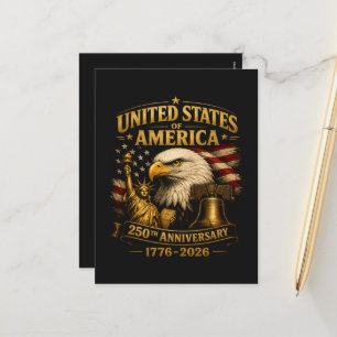 アメリカ合衆国建国250周年イーグル シーズンポストカード
