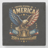 アメリカ合衆国建国250周年イーグル ストーンコースター (正面)