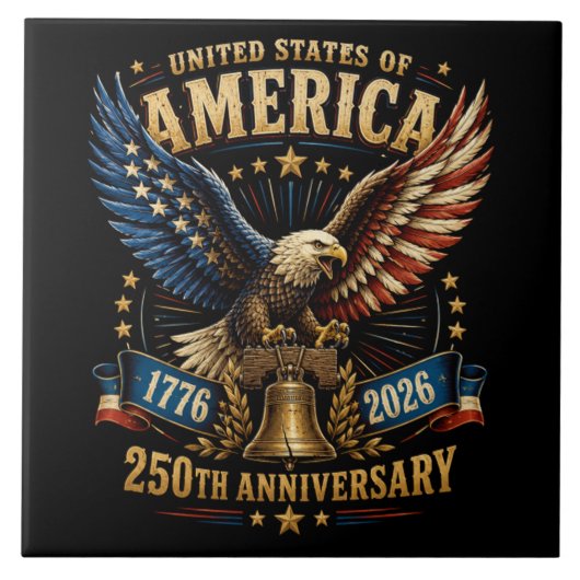 アメリカ合衆国建国250周年イーグル タイル (正面)