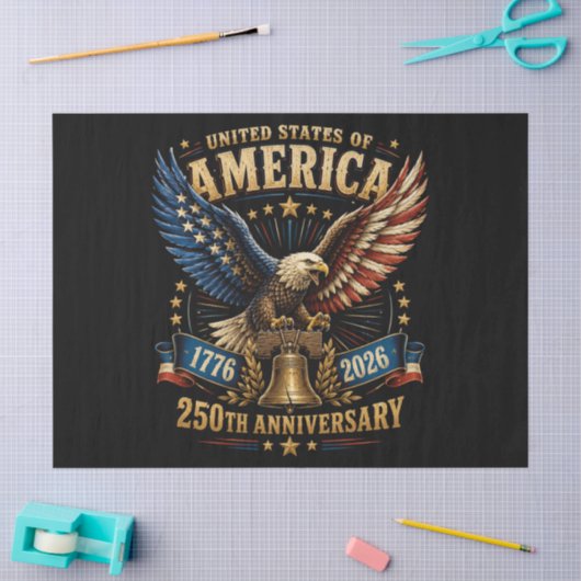 アメリカ合衆国建国250周年イーグル 薄葉紙 (クラフト)