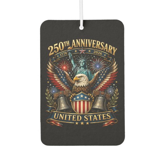 アメリカ合衆国建国250周年愛国ワシ カーエアーフレッシュナー (正面)