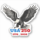 アメリカ合衆国建国250周年記念ハクトウワシ シール (正面)