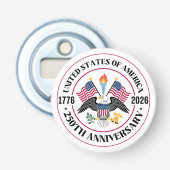 アメリカ合衆国建国250周年記念パトリオティックイーグルエンブレム 栓抜き (正面)