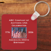 アメリカ合衆国建国250周年記念パトリオティックフラグ キーホルダー (裏面)