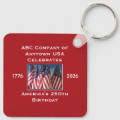 アメリカ合衆国建国250周年記念パトリオティックフラグ キーホルダー (裏面)
