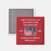 アメリカ合衆国建国250周年記念パトリオティックフラグ マグネット (正面/裏面)