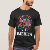 アメリカ合衆国建国250周年記念パトリオティック花火 Tシャツ (正面)