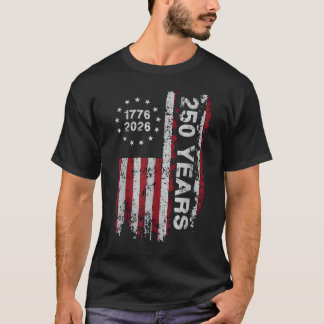 アメリカ合衆国建国250周年記念レトロUSA Tシャツ
