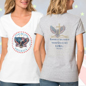アメリカ合衆国建国250周年記念 アメリカを神が祝福する祝福された国家 Tシャツ