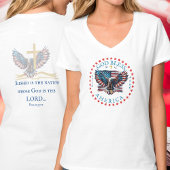 アメリカ合衆国建国250周年記念 アメリカを神が祝福する祝福された国家 Tシャツ