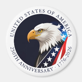 アメリカ合衆国建国250周年記念 アメリカワシシバイラブデザイン マグネット