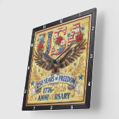 アメリカ合衆国建国250周年記念 スクエア壁時計 (傾斜)