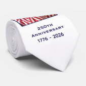 アメリカ合衆国建国250周年記念 ホワイト ブルー レッド ネクタイ (ロール)