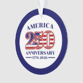 アメリカ合衆国建国250周年記念 1776–2026 オーナメント (正面)
