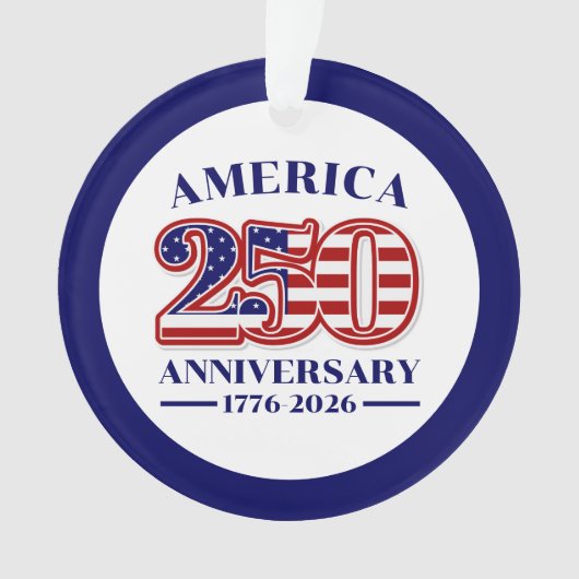 アメリカ合衆国建国250周年記念 1776–2026 オーナメント (正面)