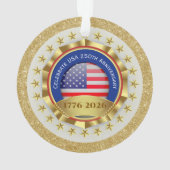 アメリカ合衆国建国250周年記念 1776–2026 オーナメント (裏面)