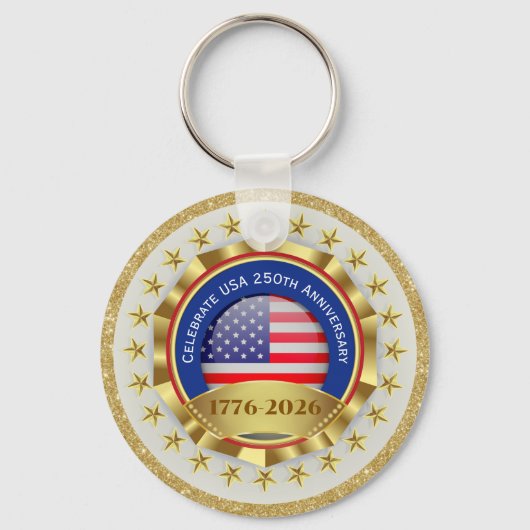 アメリカ合衆国建国250周年記念 | 1776–2026 キーホルダー (正面)