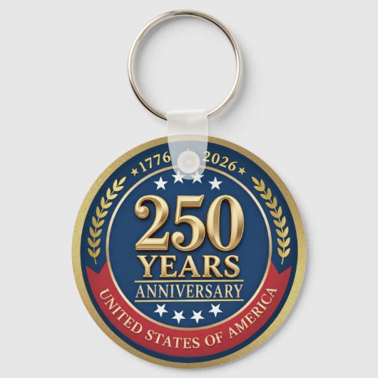 アメリカ合衆国建国250周年記念 | 1776–2026 キーホルダー (正面)