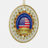 アメリカ合衆国建国250周年記念 1776–2026 セラミックオーナメント (右)