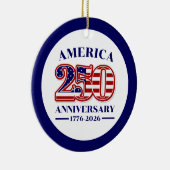 アメリカ合衆国建国250周年記念 1776–2026 セラミックオーナメント (右)