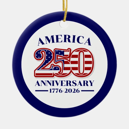 アメリカ合衆国建国250周年記念 1776–2026 セラミックオーナメント (正面)
