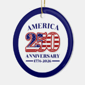 アメリカ合衆国建国250周年記念 1776–2026 セラミックオーナメント (左)