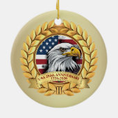 アメリカ合衆国建国250周年記念 1776–2026 セラミックオーナメント (裏面)