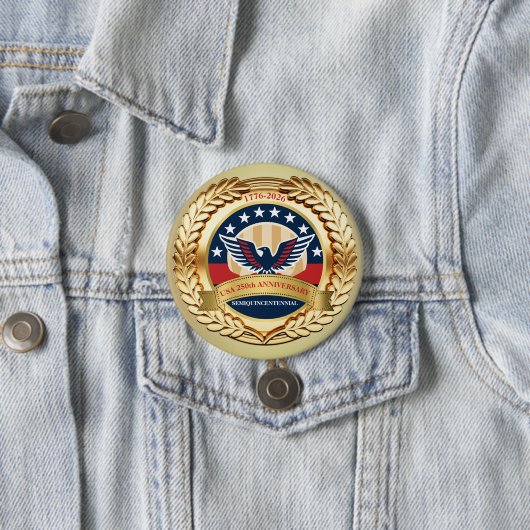 アメリカ合衆国建国250周年記念 1776–2026 ボタン 缶バッジ (インサイチュ)