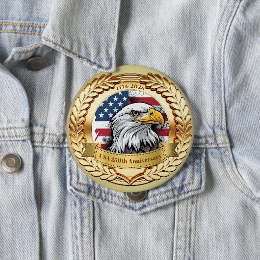 アメリカ合衆国建国250周年記念 1776–2026 ボタン 缶バッジ (インサイチュ)