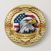 アメリカ合衆国建国250周年記念 1776–2026 ボタン 缶バッジ (正面)