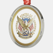 アメリカ合衆国建国250周年記念 1776–2026 メタルオーナメント (左)