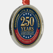 アメリカ合衆国建国250周年記念 1776–2026 メタルオーナメント (右)