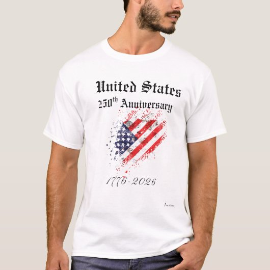 アメリカ合衆国建国250周年記念Tシャツ メンズ Tシャツ (正面)