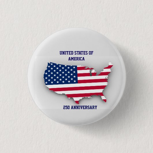 アメリカ合衆国建国250周年 缶バッジ (正面)