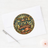 アメリカ合衆国建国250周年 1776 - 2026 ラウンドシール (封筒)