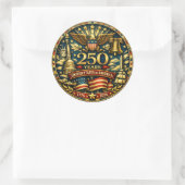 アメリカ合衆国建国250周年 1776 - 2026 ラウンドシール (バッグ)