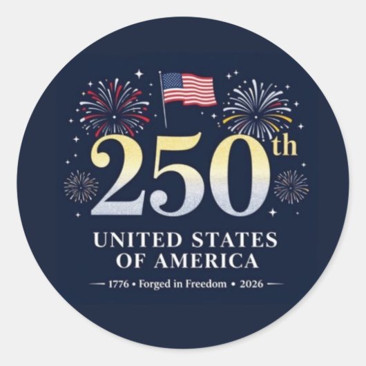 アメリカ合衆国建国250年祭 ラウンドシール (正面)