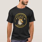 アメリカ合衆国建国250年記念 ハクトウワシの王様 Tシャツ (正面)